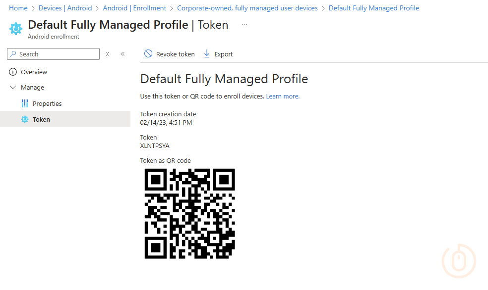 Intune enrolment program token