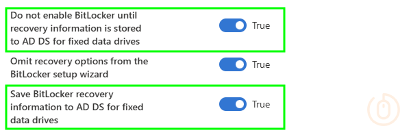 BitLocker Endpoint Security policy for Fixed Data Drives