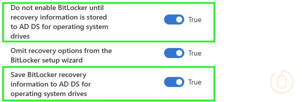 BitLocker Endpoint Security policy for Operating System Drives