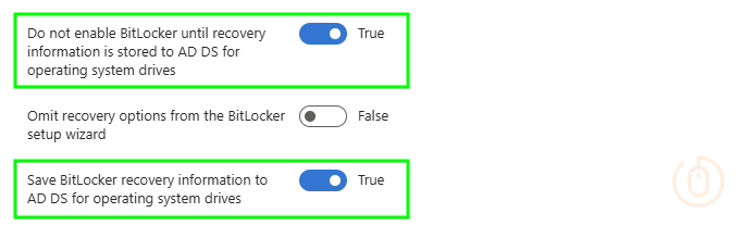 BitLocker Settings Catalog policy for Operating System Drives
