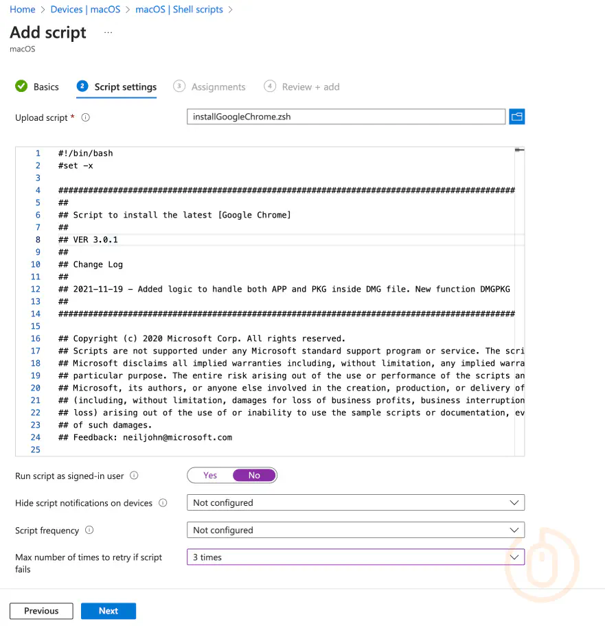Shell Script for Google Chrome deployment