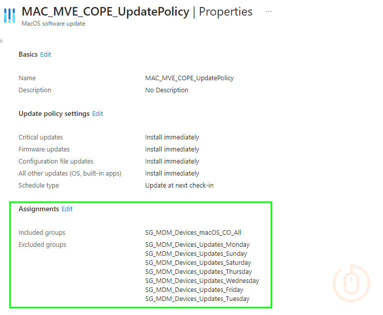 Software Update Exclusions